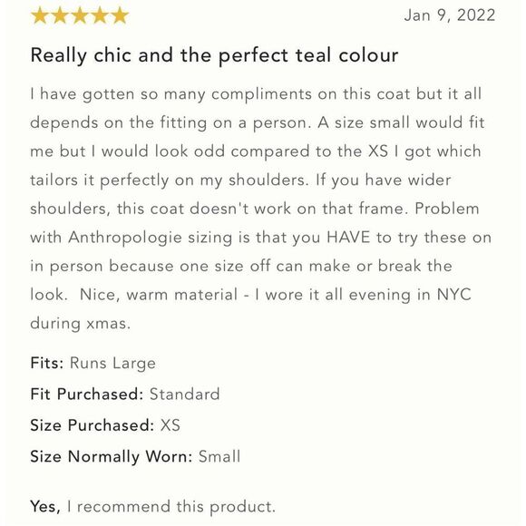 Anthropologie-Cozy Wool Blend Puff-Sleeved Coat - Picture 8 of 11